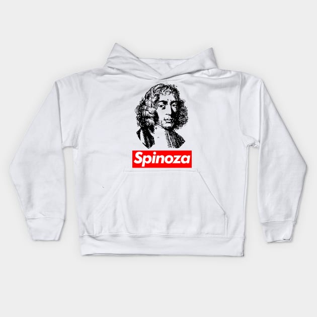 Baruch Spinoza Philosopher Swag Design Kids Hoodie by DankFutura